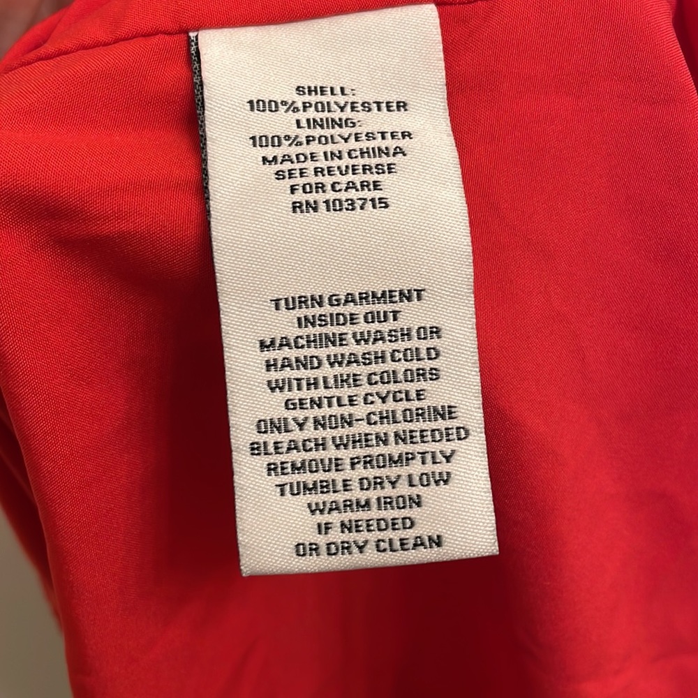 Nannette Lapore sleeveless pleated dress, sz 8 red - Picture 8 of 8